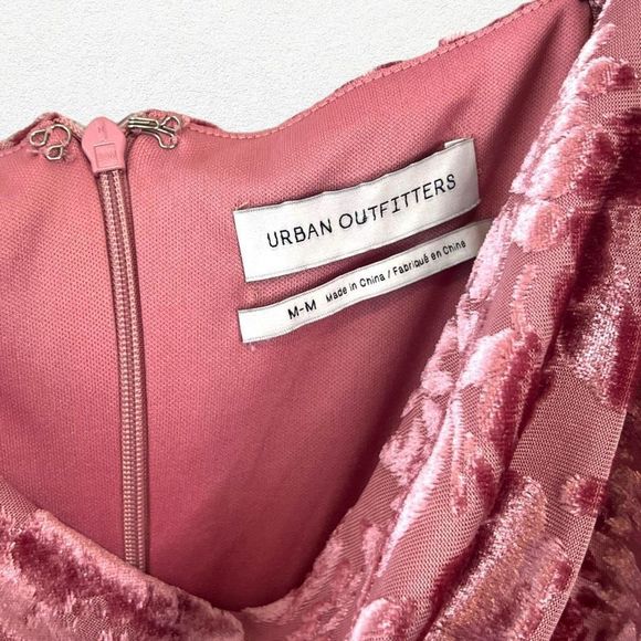 Urban Outfitters Burnout Velvet Cowl Neck Y2K Style Mini Dress - Picture 3 of 5